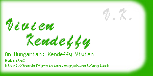 vivien kendeffy business card